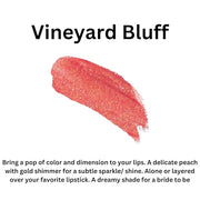 Vineyard Bluff Lip Gloss (.25oz) -Vegan, gluten-free, cruelty-free formula with Aloe, Vitamins C & E, and a refreshing hin...