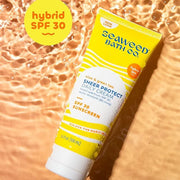 Seaweed Bath Co. Sheer Protect Daily SPF 30 Broad Spectrum Hybrid Sunscreen Cream, 3.4 Ounce, Sustainably Harvested Seawee...