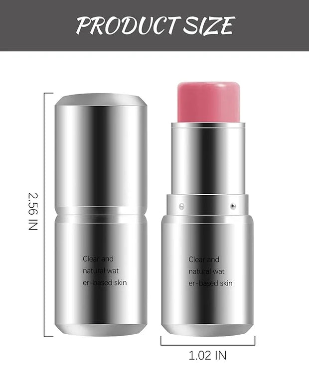 Peach Pink Cream Blush Stick, Monochromatic Multi-Blush Stick for Cheeks & Highlighter, Pigmented Long Lasting Smooth Natu...