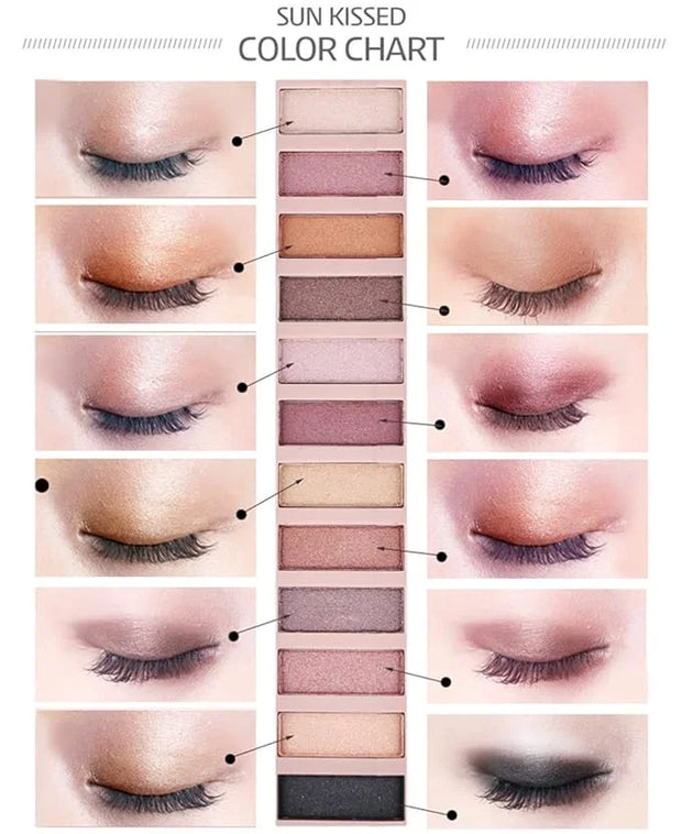BestLand 12-Color Nude Eyeshadow Palette - Natural Nude Matte & Shimmer Glitter Pigment Eye Shadow Palette Set - Waterproo...