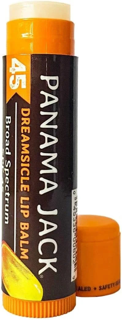 Panama Jack Sunscreen Lip Balm - SPF 45, Flavor Pack, Broad Spectrum UVA-UVB Sunscreen Protection, Prevents & Soothes Dry,...