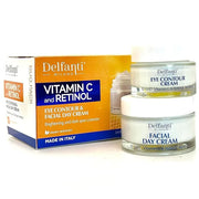 VITAMIN C & RETINOL DUO PACK Full Size Facial Day Cream and Eye Contour Cream • Brightening and Dark Spot Corrector - Prod...