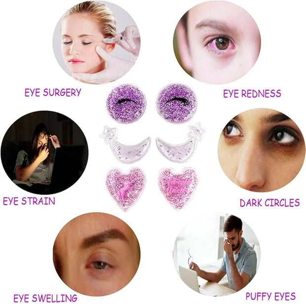 Gel Eye Ice Pack, Cooling Eye Pad, Cooling Eye Masks Hot ＆ Cold Treatment for Eye Strain, Eye Swelling, Eye Redness, Puffy...