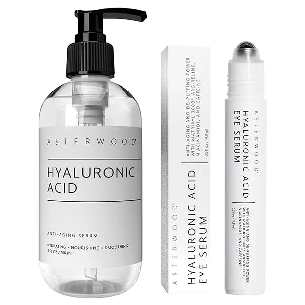 Asterwood Hyaluronic Acid Serum (8 oz) + Hyaluronic Acid Eye Serum - Product Image
