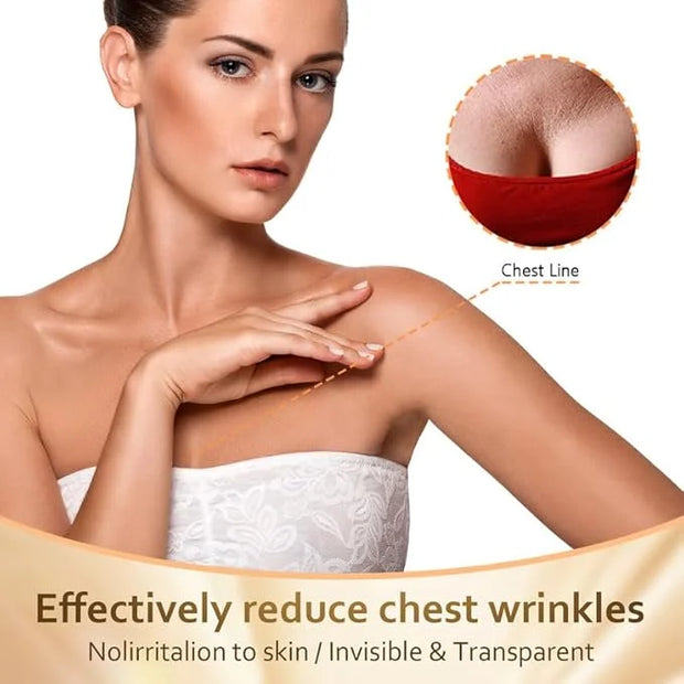 2 PACK - Chest Wrinkle Pads-Decollete Anti Wrinkle Chest Pads - Silicone Patches for Wrinkles - Reusable Wrinkle Pads for ...