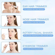 Nose Hair Trimmer for Women and Men, 3-in-1 Electric Facial Hair Removal Rechargeable Portble Waterproof Face Shaver Razor...