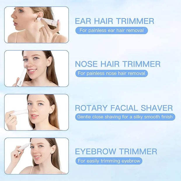 Nose Hair Trimmer for Women and Men, 3-in-1 Electric Facial Hair Removal Rechargeable Portble Waterproof Face Shaver Razor...