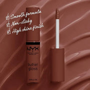 NYX PROFESSIONAL MAKEUP Butter Gloss Brown Sugar, Non-Sticky