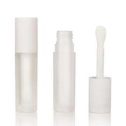 COSIDEA 24 pcs Empty 5ml big brush Frosted lip gloss tube White round lipgloss tubes container with big doe foot wand - Pr...