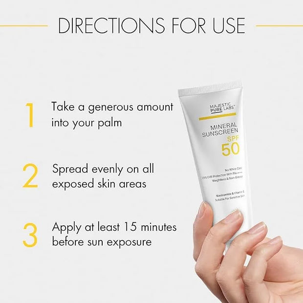 100% Mineral Sunscreen with Zinc Oxide & Titanium Dioxide | Blends Seamlessly for Healthy Glow with Vitamin E & Niacinamid...
