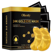 Under Eye Patches (30 Pairs) - 24K Gold Under Eye Mask Enriched with Collagen Reduce Dark Circles, Puffy Eyes, Undereye Ba...