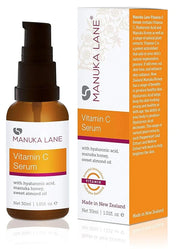 Vitamin C Serum for Face and Neck with Hyaluronic Acid, Manuka Honey & Sweet Almond Oil | Plant Based Formula | Carefully ...