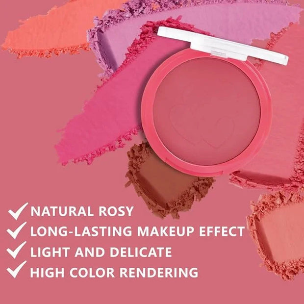 Rose Bean Paste Matte Single Pressed Cheeks Face Blushes Makeup Palette, Rose Bean Monochrome Cream Blushes Palette Makeup...