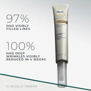 RoC Derm Correxion Fill + Treat Advanced Retinol Serum, Wrinkle Filler Treatment with Hyaluronic Acid for Crow's Feet, 11 ...
