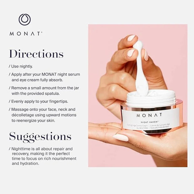 Monat Night Heaven Crème – Intensive Hydrating Moisturizer for Face – Nighttime Repair Cream for Plump & Youthful Skin – A...