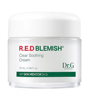 Dr.G Red Blemish Clear Soothing Korean Moisturizer Face Cream, 70ml - Cica Cream, Korean Skin Care Moisturizer, Korean Fac...