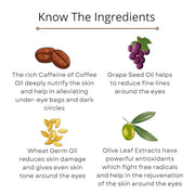 Omorfee 100% Organic Regenerative Caffeine Eye Cream, Eye Serum for Dark Circles, Puffiness, Bags Under Eye, Eye Brighteni...
