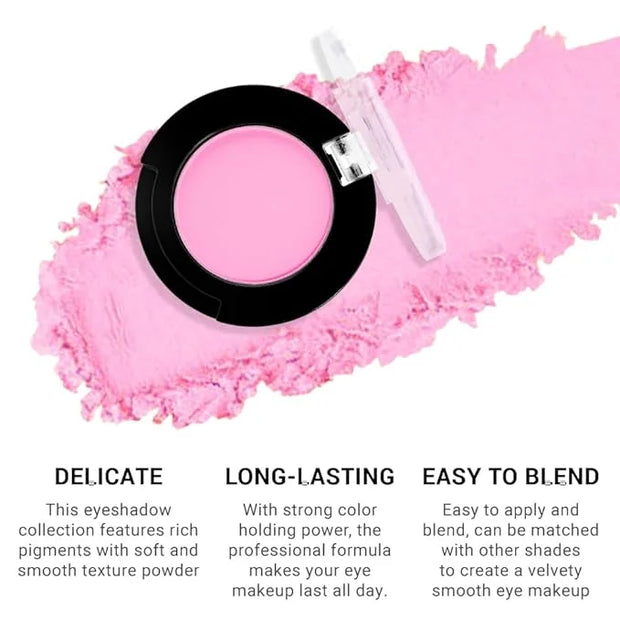 Monochrome Matte Eyeshadow Makeup Palette, Highly Pigmented Purple Pink Eyeshadow Palette, Matte Pressed Powder Eye shadow...