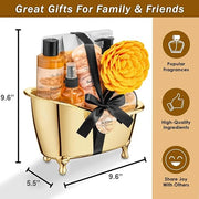 Spa Gift Baskets For Women - Luxury Bath Set With Honey & Almond - Spa Kit Includes Body Wash, Bubble Bath, Lotion, Bath S...