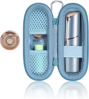 co2CREA Hard Case and Replacement Head Compatible with Finishing Touch Flawless Facial Hair Remover Electric Face Razor Wo...