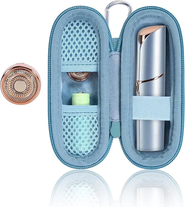 co2CREA Hard Case and Replacement Head Compatible with Finishing Touch Flawless Facial Hair Remover Electric Face Razor Wo...