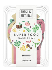 TONYMOLY Super Food Mask Bowl, Sheet Face Mask Set, Korean Skincare to Replenish & Hydrate Tired Skin, 0.74 oz - Product I...