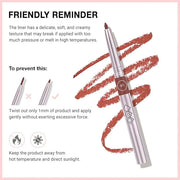 evpct Silky Smooth Lip Liner Pencil Retractable, Dark Orange Lip Liner Creamy Long-Lasting Formula for Precision Contourin...