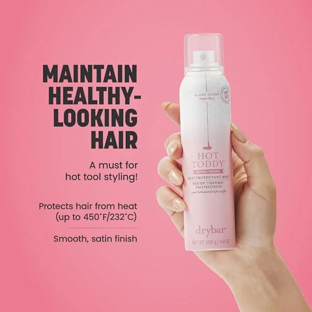 Drybar Hot Toddy Heat Protectant Mist Blanc Scent - Travel Size Lightweight Heat Protectant for Hair protects from Heat & ...