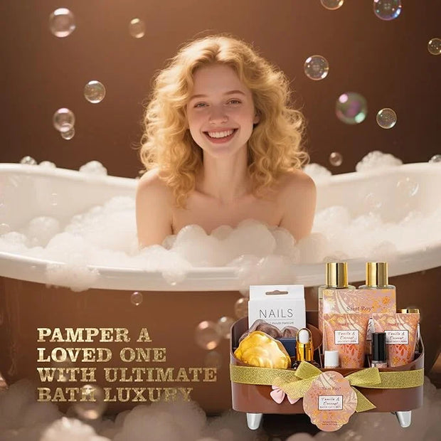 Luxury Gifts for Women, 16 Pcs Spa Gifts for Women of Coconut & Vanilla Scents Skin Care Kit, Facial Kit with Face Day Cre...