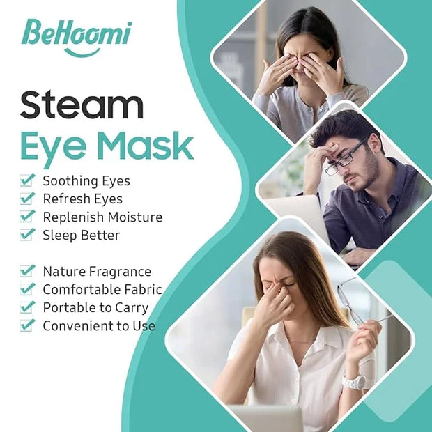 30Packs Steam Eye Mask, Heated Eye Mask Warm Compress for Eyes, Self Heating Warm Eye Masks Disposable Steam Mask for Home...
