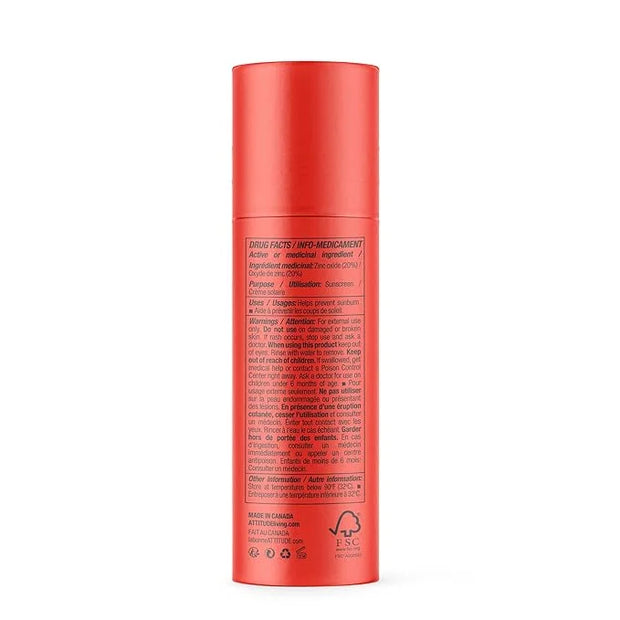 ATTITUDE Sunscreen Stick, Broad Spectrum UVA/UVB, Plant and Mineral-Based Ingredients,Vegan and Cruelty-free Sun Care Prod...