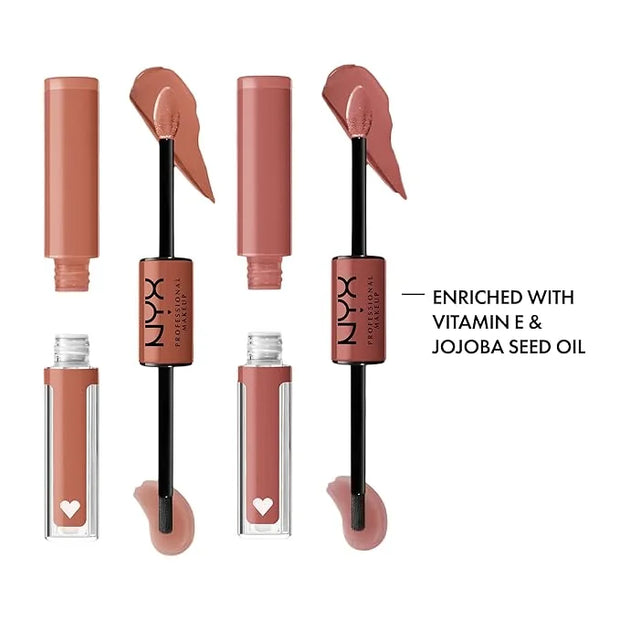NYX PROFESSIONAL MAKEUP Shine Loud, Long-Lasting Liquid Lipstick with Clear Lip Gloss - Pack of 2 (Magic Maker, Goal Crush...