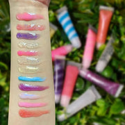 12Pcs Sparkle kids Lip Gloss Set with Unicorn Keychain Carrying Case, Assorted Flavors Moisturizing Shimmer Glossy Lip Par...