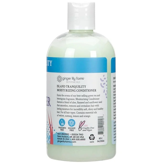 Ginger Lily Farms Botanicals Moisturizing Conditioner for Dry Hair, Island Tranquility, 100% Vegan & Cruelty-Free, Green T...