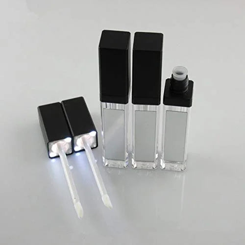 5 Pcs 7.5ml LED Light Lip Glaze Tubes with Mirrors Refillable Lip Gloss Bottles DIY Lip Balm Lipstick Tube Makeup Cosmetic...