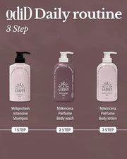 ODID Milk in Cera Perfume Body Wash - Korean Moisturizing Body Cleanser for All Skin Types - Cozy Wood & Fig Scent- with M...