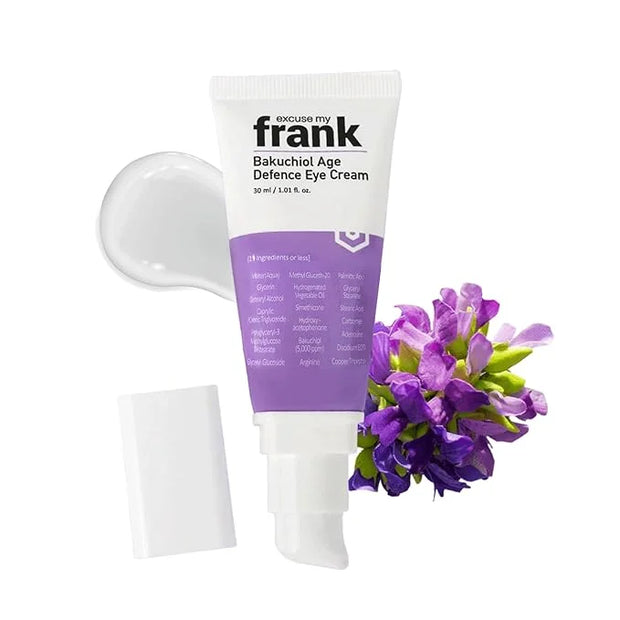 Excuse My Frank Bakuchiol Age Defense Eyecream, Korean Eye Cream, Gentle Cream, Natural Retinol, Dark Circles Puffiness & ...