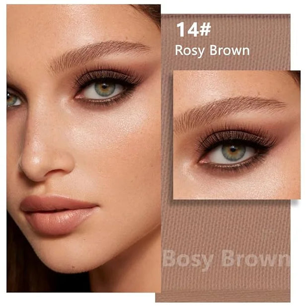 Kaely Pressed Single Eyeshadow Makeup, Rosy Brown Matte Highly Pigmented Monochrome Eye Shadow Palette, Waterproof Neutral...