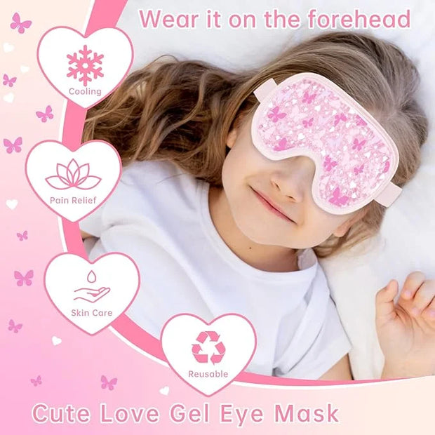 Cooling Eye Mask Cold Eye Compress Mask for Puffy Eyes, Reusable Eye Ice Pack Gel Ice Eye Mask for Tired Eyes, Eyes Surger...