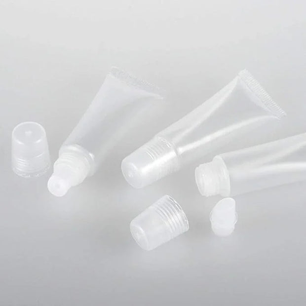 BlingKingdom 6pcs Lip Gloss Tubes 8ml Clear Soft Empty Lip Balm Containers Refillable Mini Cosmetic Tubes for Comestic Mak...