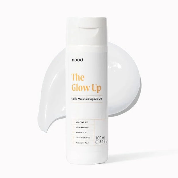 Nood The Glow Up, Lightweight Broad Spectrum SPF 30 with Vitamin C, Green Tea Extract and Zinc Oxide for UVA/UVB Protectio...
