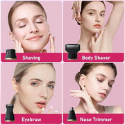 Electric Razors for Women, 5-in-1 Wet/Dry Bikini Trimmer with USB Charge Dock, Deluxe Facial Hair Removal, Wet/Dry Body Sh...