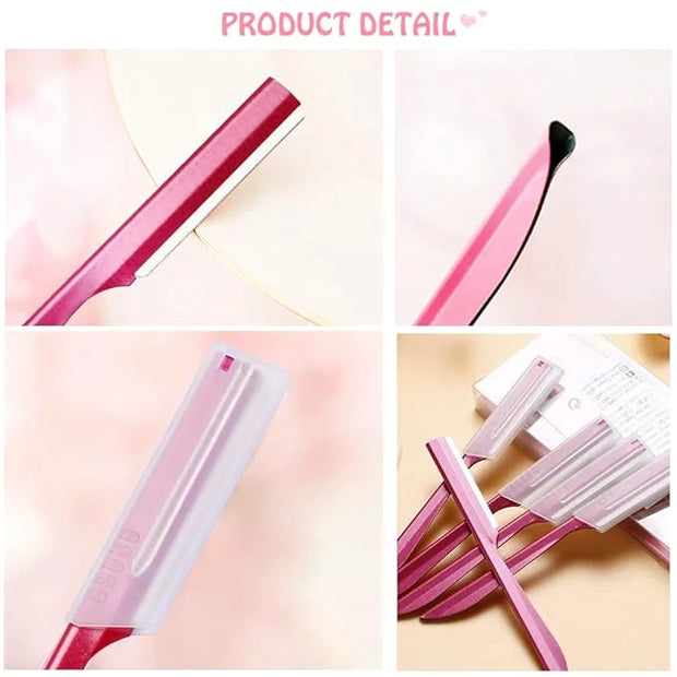 Eyebrow Razor, Eyebrow Razor Shaper for Men and Women, Grooming Shavers (red-10pcs) - Product Image