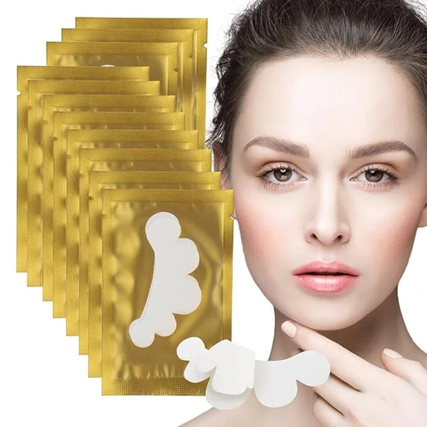 100 Pair Set Eye Gel Pads For Eyelash Extensions Lint Free Patches Beauty Tools (Gold) - Product Image