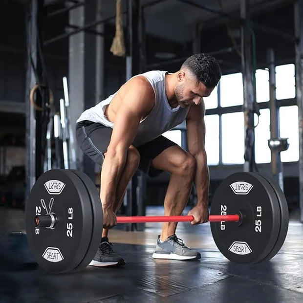 4FT Olympic Barbell Bar 47Inch Straight 2 Collars, 500Lbs Capacity 2 Inch - Product Image