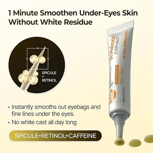 Retinol Eyebag Cream for Puffiness, Dark Circles & Fine Lines, Wrinkle, EGF Anti-Aging Under Eye Moisturizer with Niacinam...