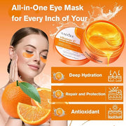 Vitamin C Eye Patches 2-Pack 120 PCS, Improving Skin Tone, Reducing Dark Circles and Refreshing, Collagen Eye Mask for Puf...