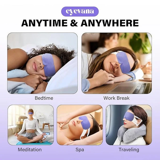 16 Packs Steam Eye Mask, Self Heating Warm Compress for Dry Eyes, Disposable Heated Eye Mask for Sleep, Spa, Travel Essent...