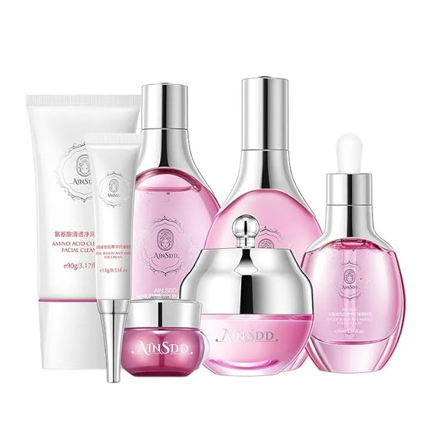 Hyaluronic Acid Anti Aging Skin Care Set Daily Skincare Kit For Women Gift Set 7 Pieces Women Beauty Set Valentine‘s day g...