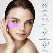 3 Pairs Silicone Reusable Eye Patches Eye Wrinkle Patches Under Eye Patches Mask for Plump Fine Lines & Wrinkles (Pink+Whi...